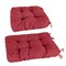 Edge Collections - 3.54" x 3.54" - Red - Cushion Seat Cushion Rocking Chair Cushion - 2 Piece